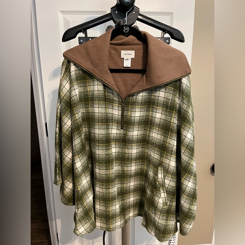 Heyson Plaid Poncho